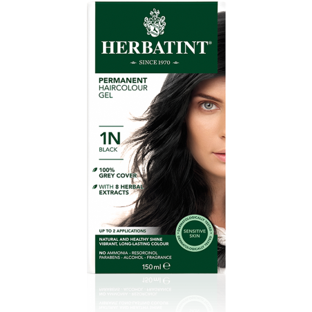 Herbatint Permanent Hair Colour Gel 1N Black