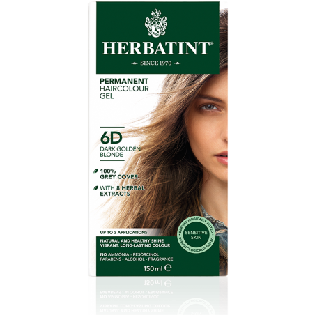 Herbatint Permanent Hair Colour Gel 6D Dark Golden Blonde